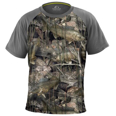 Riptide Performance S/S Tee (Walleye) Graphite - Med Only